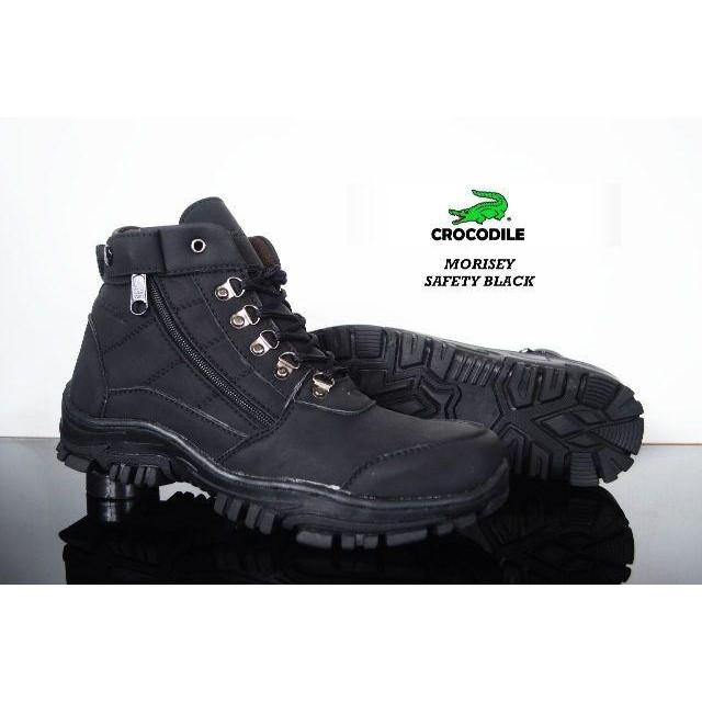 Sepatu boots safety crocodile morisey kerja terlaris.BIG SALE