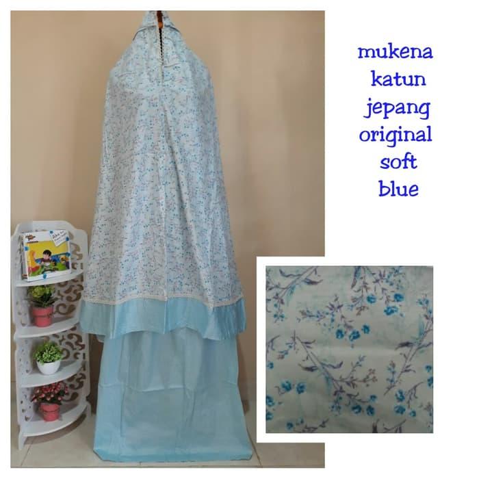 MUKENA KATUN J,.E,P,A,N,G SHABBY CHIC VINTAGE SOFT BLUE - mukena katun dewasa terbaru / mukena katun anak termurah / mukena katun dewasa berkualitas / mukena katun dewasa bagus / mukena anak / mukena anak bordir / mukena bordir cantik / mukena anak terlar