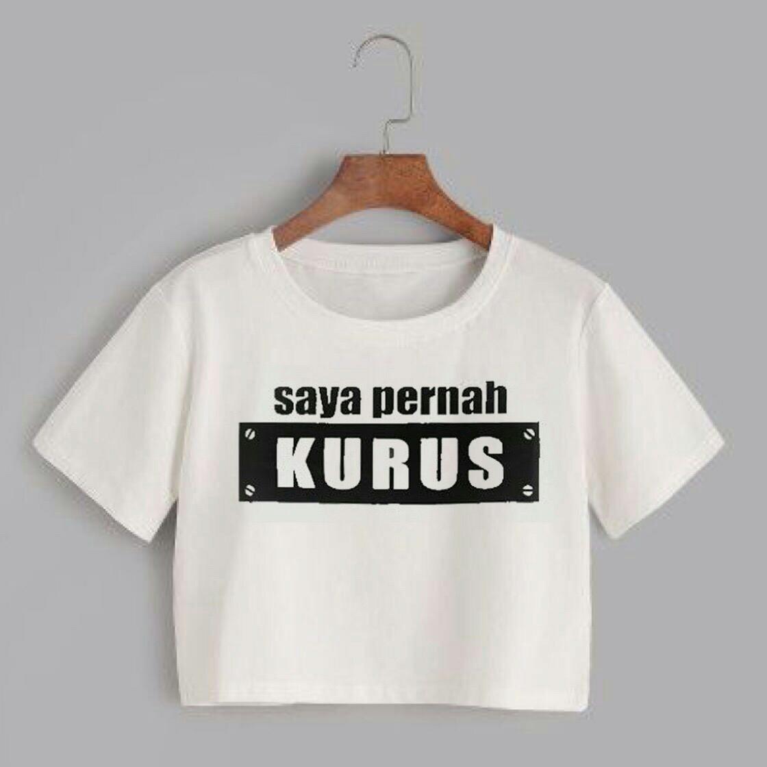 PERNAH KURUS PUTIH CROP TEE / ATASAN WANITA / FIT TO L / BAJU MURAH / TUMBLR / KAOS / MODEL BARU / FASHION