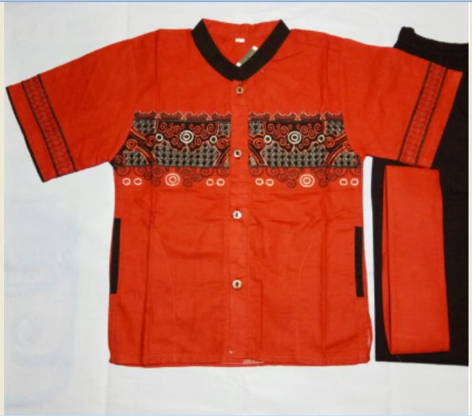 Baju koko anak laki 3in1 premium design - Setelan muslim lengan pendek