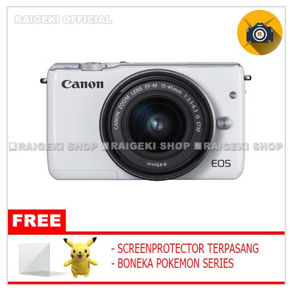 Canon EOS M10 Kit 1 15-45mm f/3.5-6.3 IS STM Kamera Mirrorless (Free Screenguard Terpasang + Boneka Pokemon)