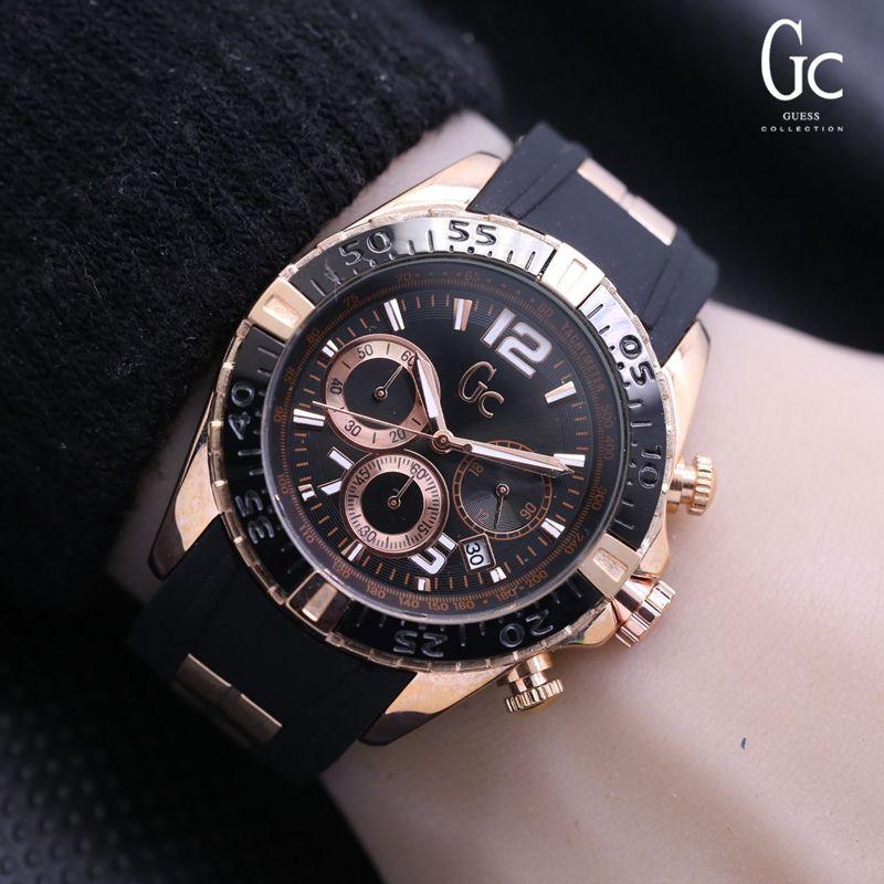 Jam Guess Collection Chrono Aktif Rubber | Exclusive Design | Best Seller | Jam Tangan GC Pria Cowok