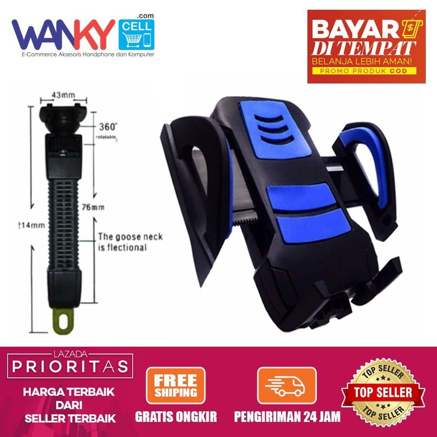 Bracket Holder Spion Universal For Smartphones Phone Stand GPS Motorcycle - Hitam