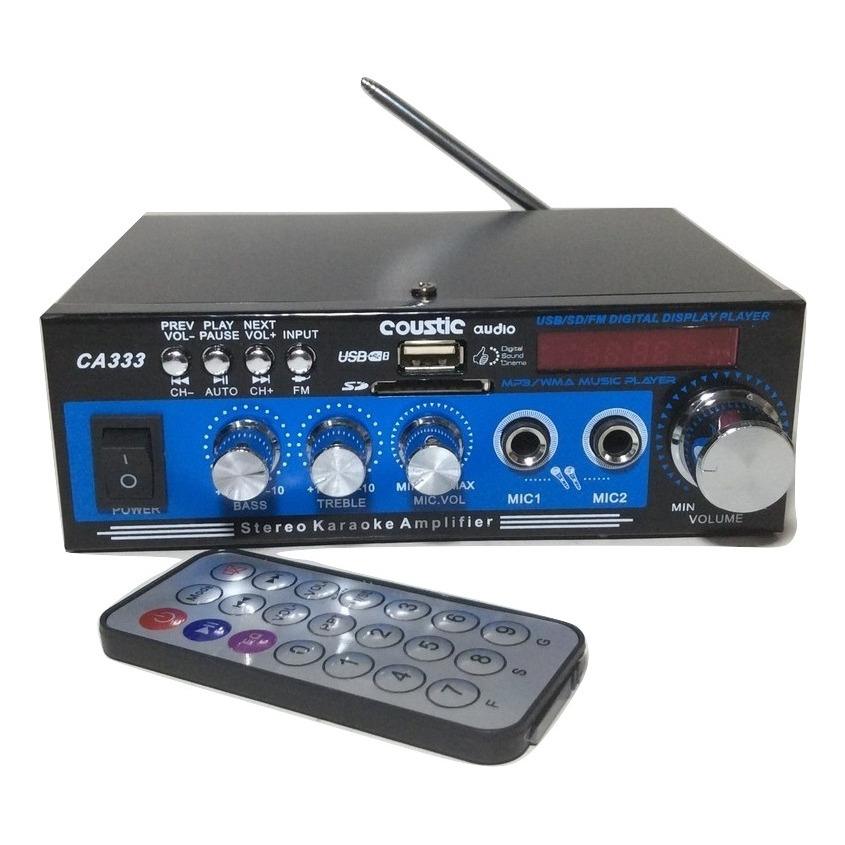 Amplifier mini Mp3 usb,Radio Stereo AC/DC Coustic CA333 Karauke