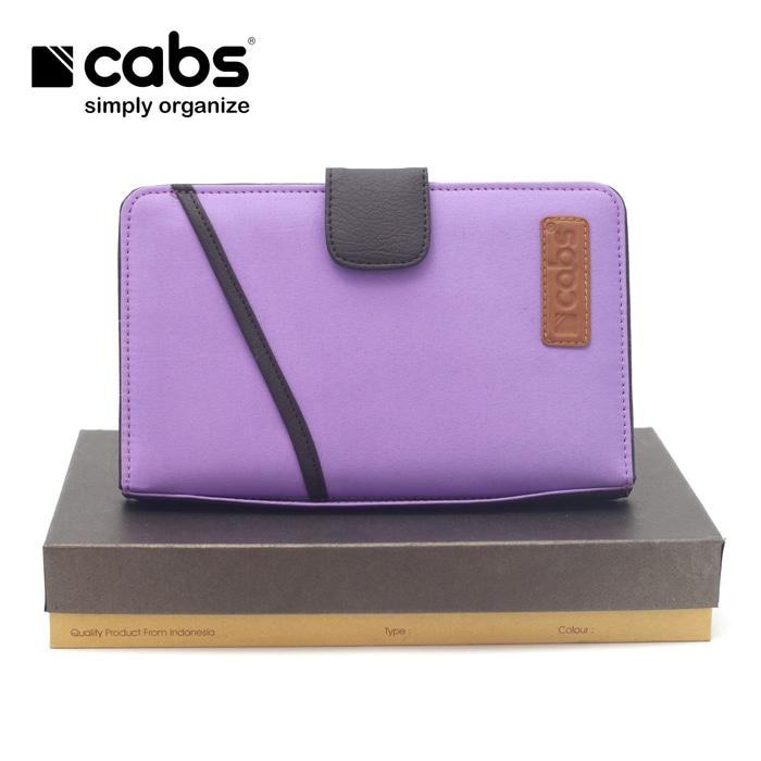 Cabs Pocket Cross - Dompet Wanita & Pria HPO Organizer Unik Cantik Dompet Kartu Branded Serbaguna Dompet Lokal Cewek Cowok Wallet Card Holder Multifungsi - Purple