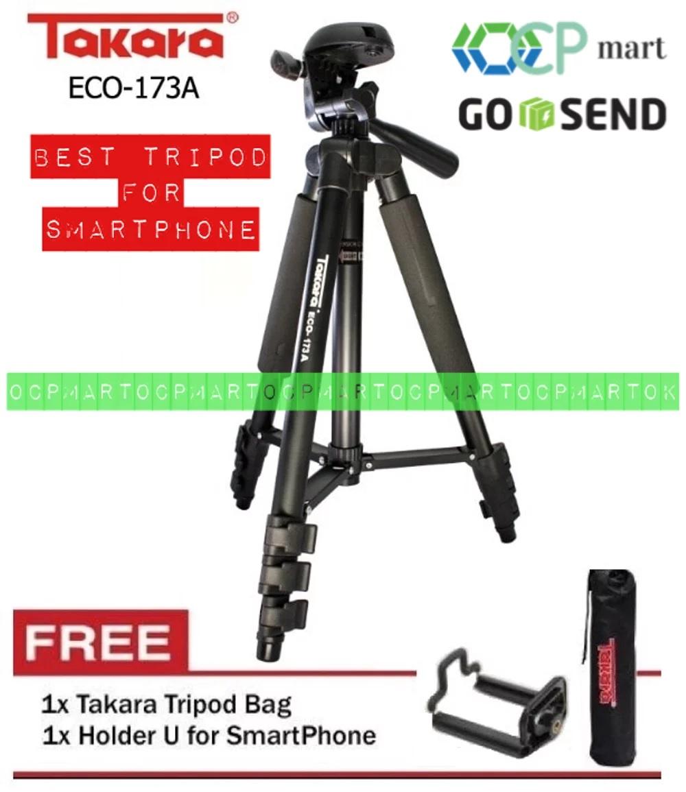 Tripod Takara Eco 173A Hp Smartphone Slr Dslr Mirrorless Mirorrless Gopro Weifeng Action Cam 1 Meter Xiaomi Yi