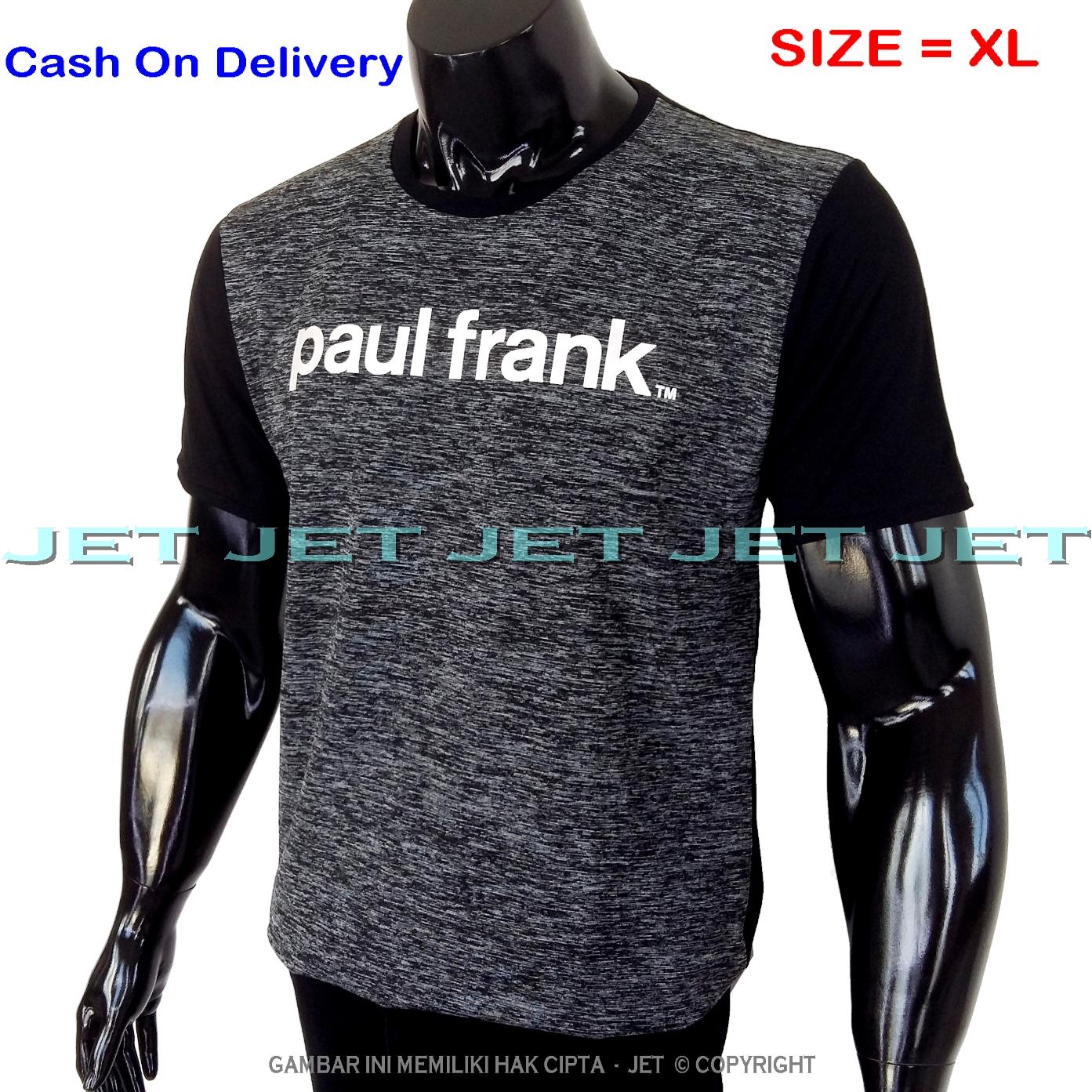 JeT - Kaos Distro PAUL FRANK London Size XL Dewasa Lengan Pendek Soft Rayon Viscose Lycra Tidak Pasaran Sablonan Eropa Gradasi