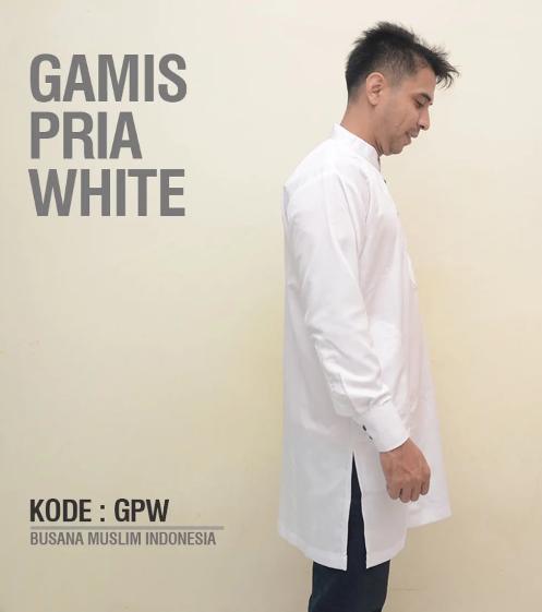 Baju Gamis Premium Pria Pakistan - White - Jubah Muslim Casual - Baju Koko Ekslusif