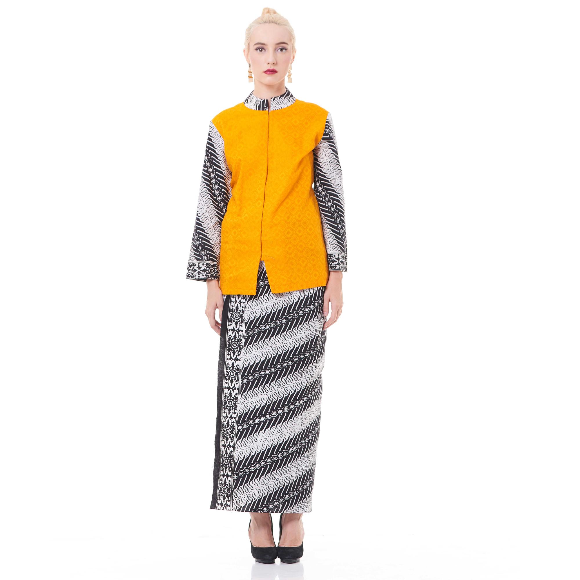 BLOUSE BATIK KATUN PARANG GARUTAN KUNING