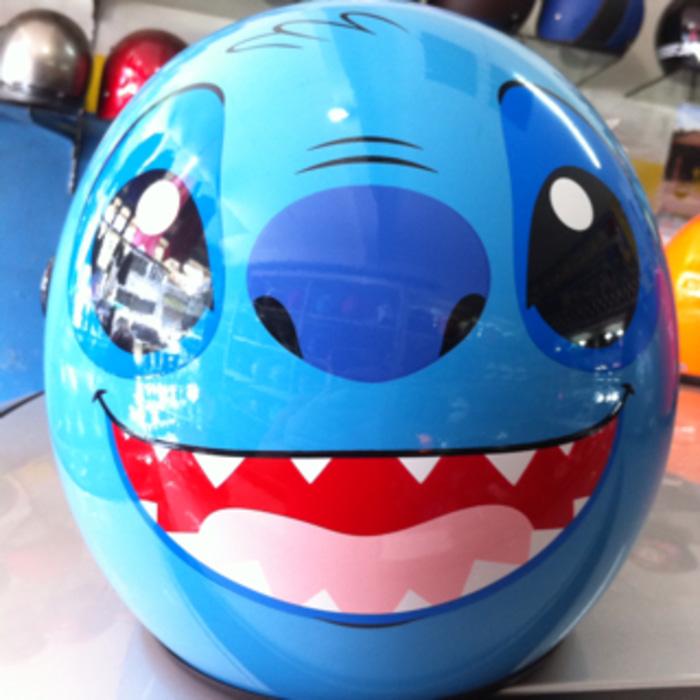 TERMURAH HELM STITCH BIRU BLUE HELM BOGO XYZ
