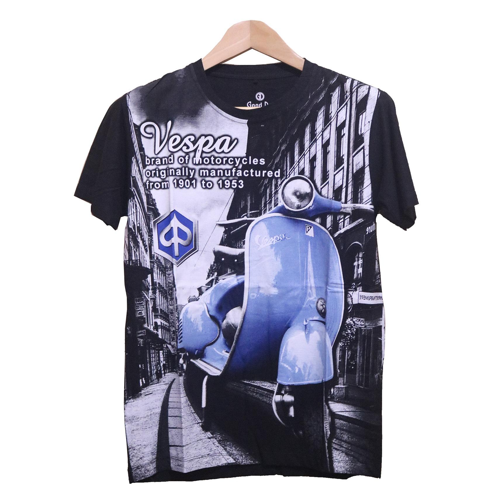 Cikitashop - Kaos T-Shirt Distro / Kaos Pria / T-Shirt Pria Anime Premium Vespa - Hitam