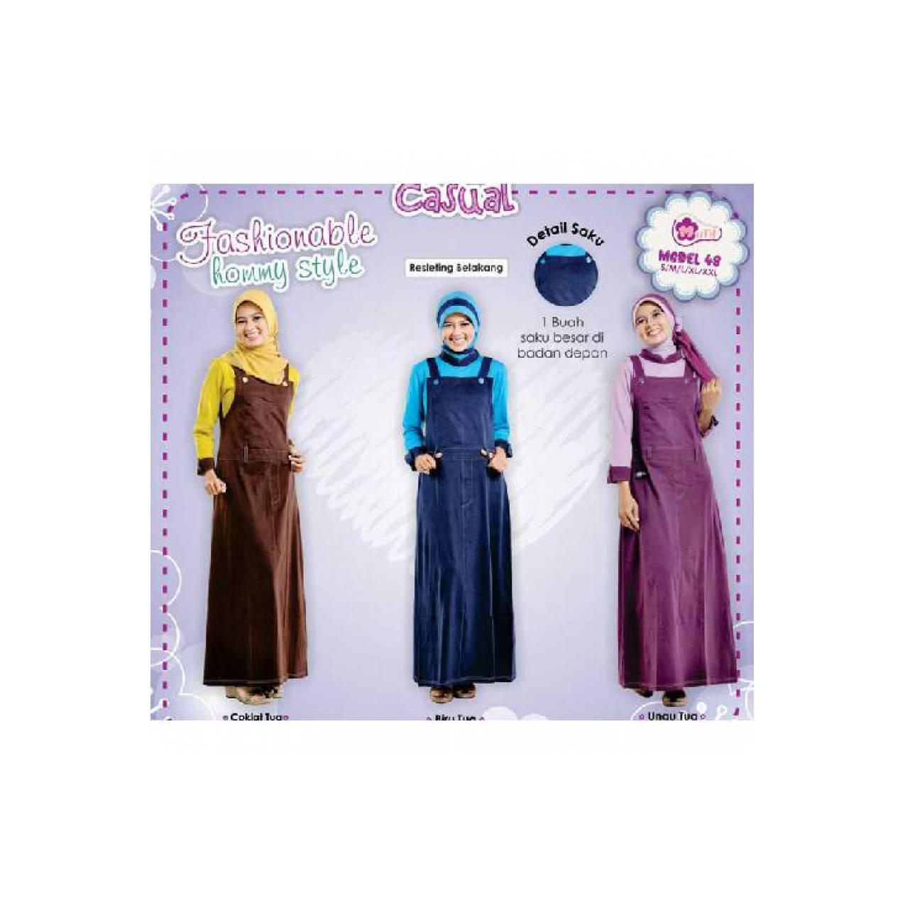 Gamis kaos jumbo mutif model 48 ukuran XXL