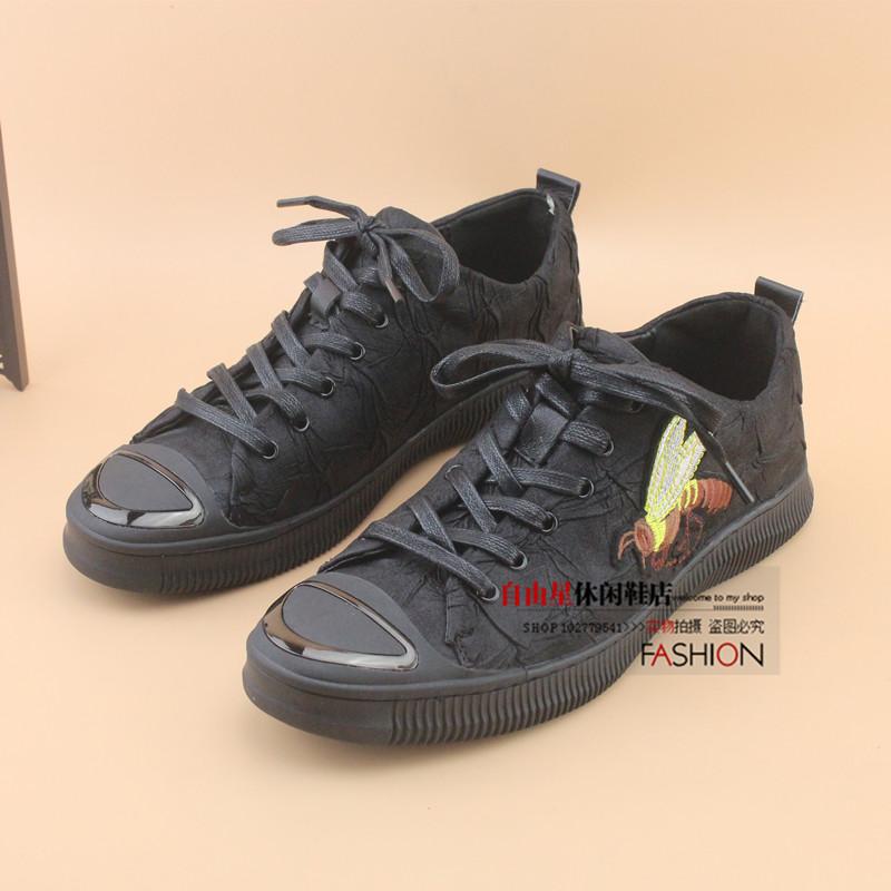 Kebebasan Bintang Sl8018 Produk Asli Musim Semi Produk Baru Kasual Sepatu Pria (Hitam)