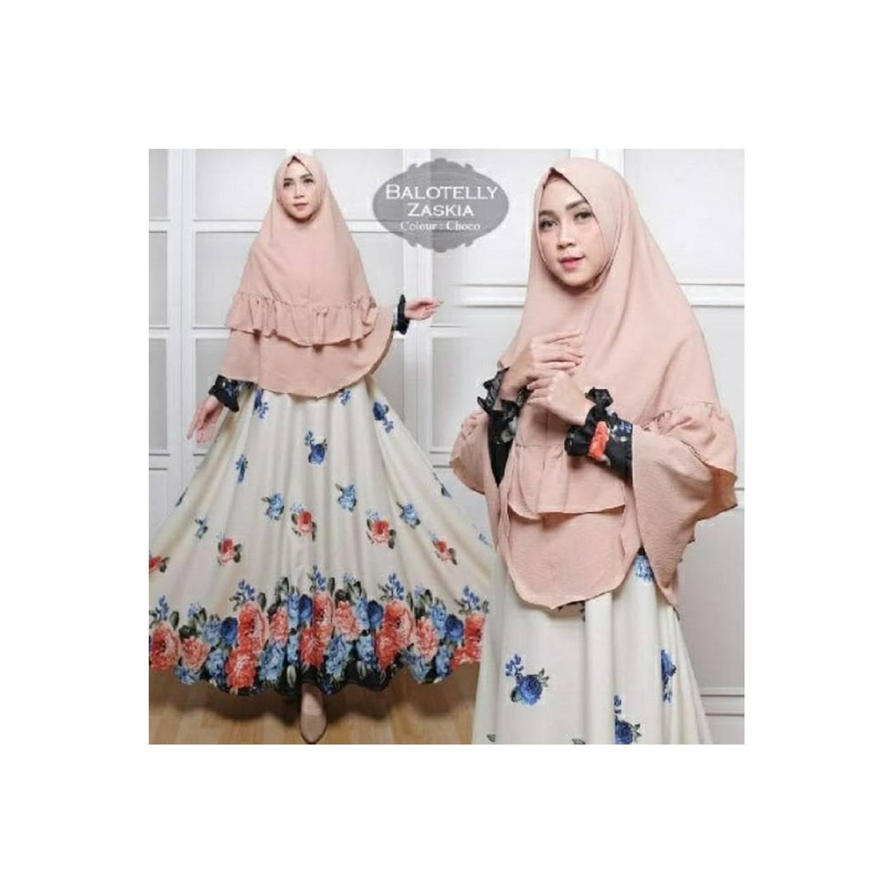 Gamis Zaskia Baloteli Choco Syar i Termurah