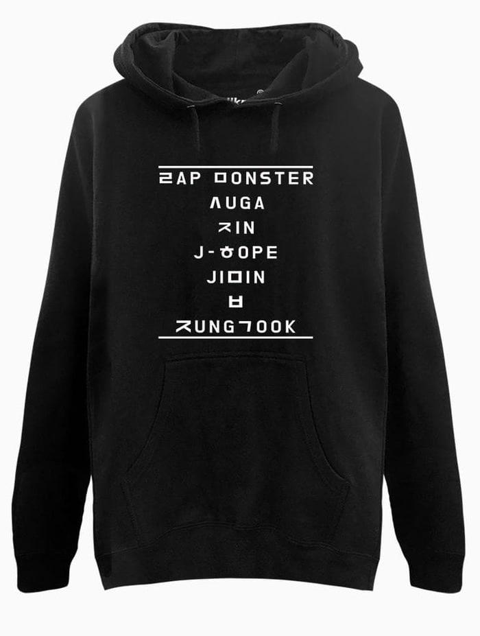 JACKET HOODIE Hoodie NAMA MEMBER BTS RAPMON SUGA JUNGKOOK V JIN JIMIN J-HOPE TERMURAH