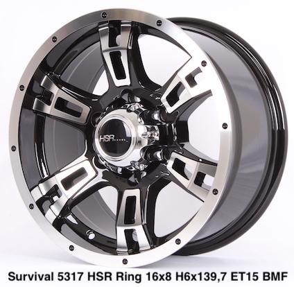 Velg Mobil Murah SURVIVAL 5317 HSR Ring 16 ( Wheelskingdom )