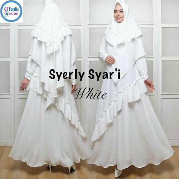 Promo Hari Ini Gamis Syari. Baju Muslim Pesta Soft Purple Untuk Lebaran