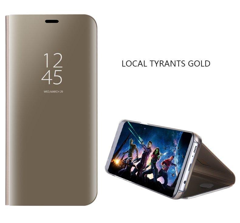 OPPO F1S/A59 Flip Cover fashion Tidur Otomatis Pintar dan Bangun Fungsi Jendela Bening Lihat Cermin Depan Desain Flip Penutup Berbahan Kulit Case untuk OPPO F1S/A59