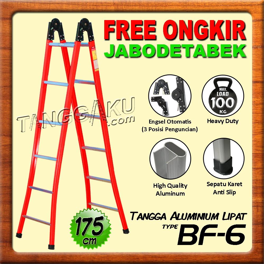 Hot Deals Tangga Aluminium Lipat Engsel Otomatis 175 cm
