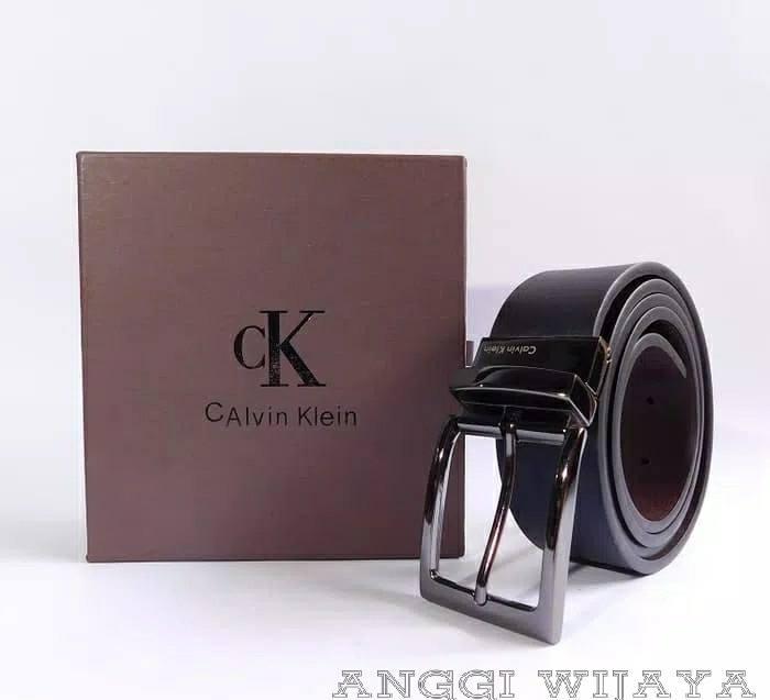 IKAT PINGGANG GESPER BELT PRIA KULIT IMPORT KEPALA JARUM JAMAN SEKARANG CK009AW