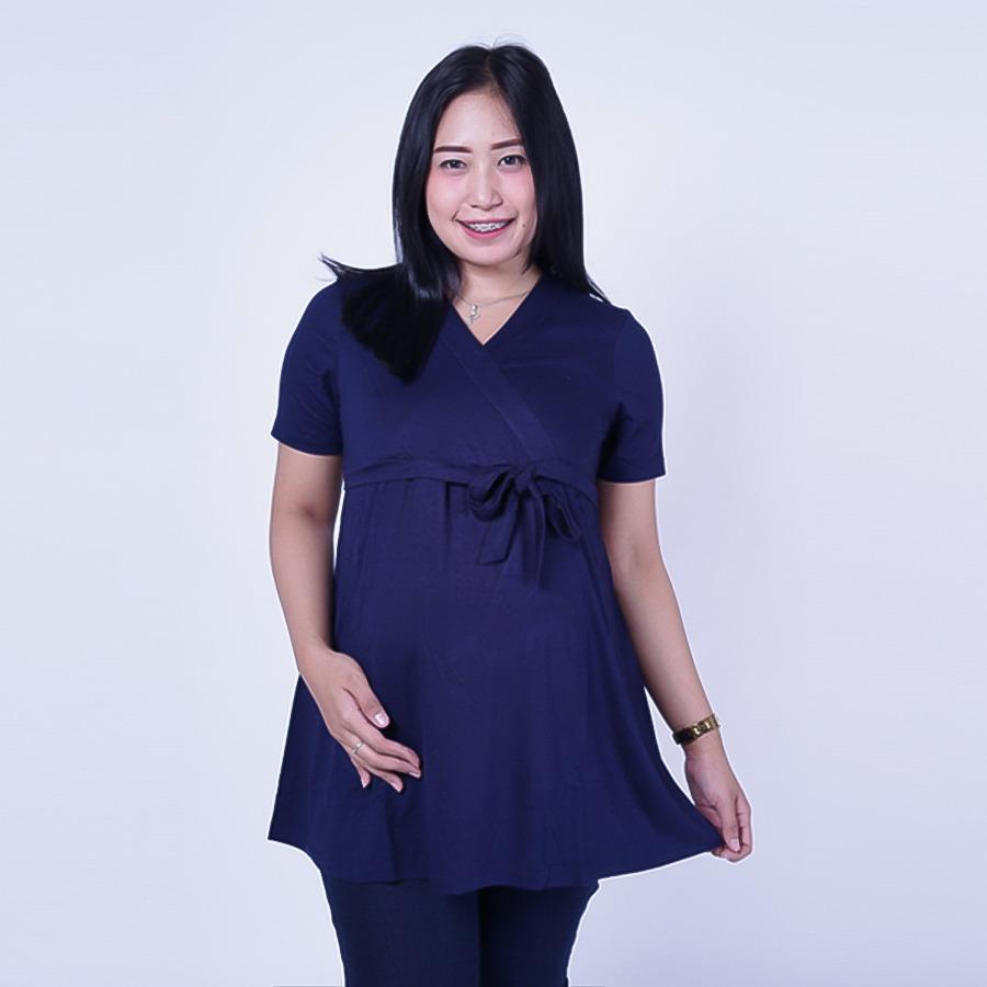 Ning Ayu Baju Hamil Kaos Pita Nathalia Blouse - SD 292 / Baju Hamil untuk kerja Lengan Panjang / Baju Hamil Seksi / Baju Hamil Gamis / Baju Menyusui Modis / Baju menyusui Murah / Baju Menyusui Terbaru / Baju Menyusui Keren