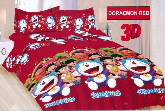 SPREI BONITA DORAEMON RED KING 180X200 NO.1 KARTUN EXCLUSIVE