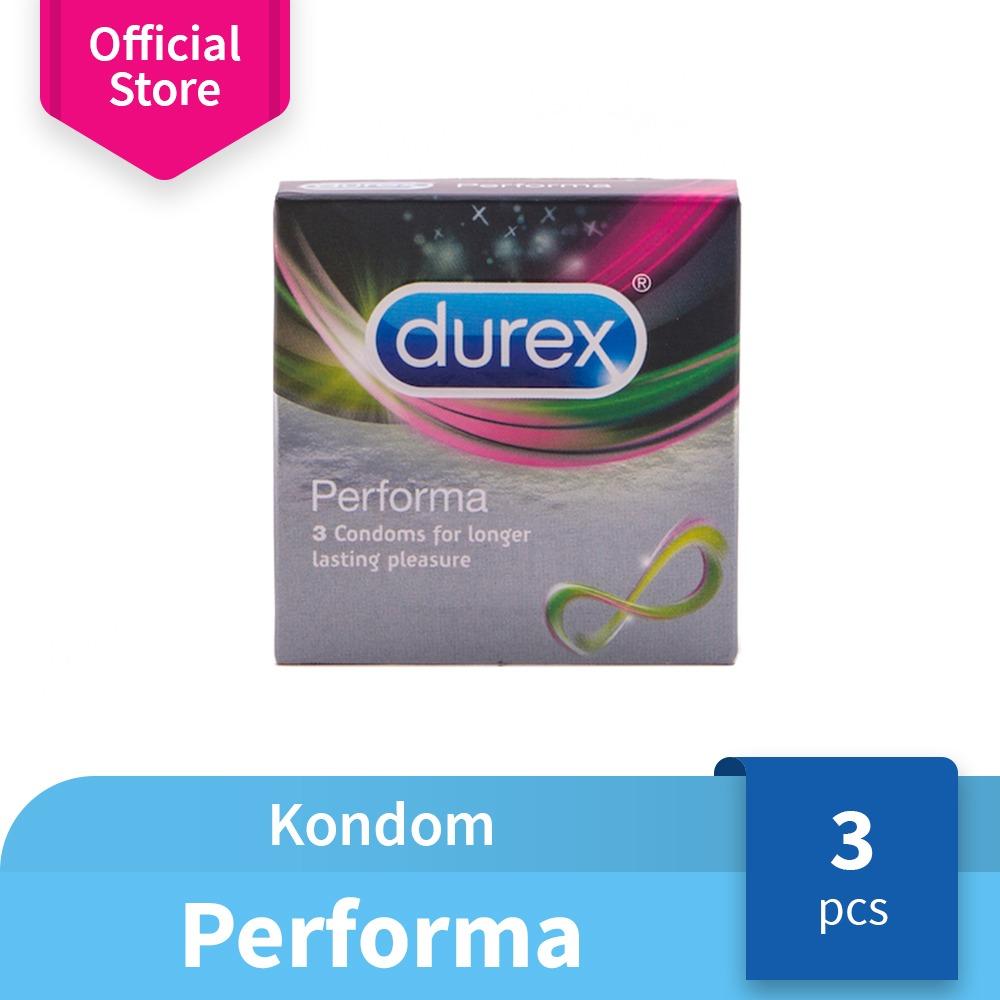 Durex Performa - isi 3 foil - Kondom Berpelumas Khusus Tahan Lama