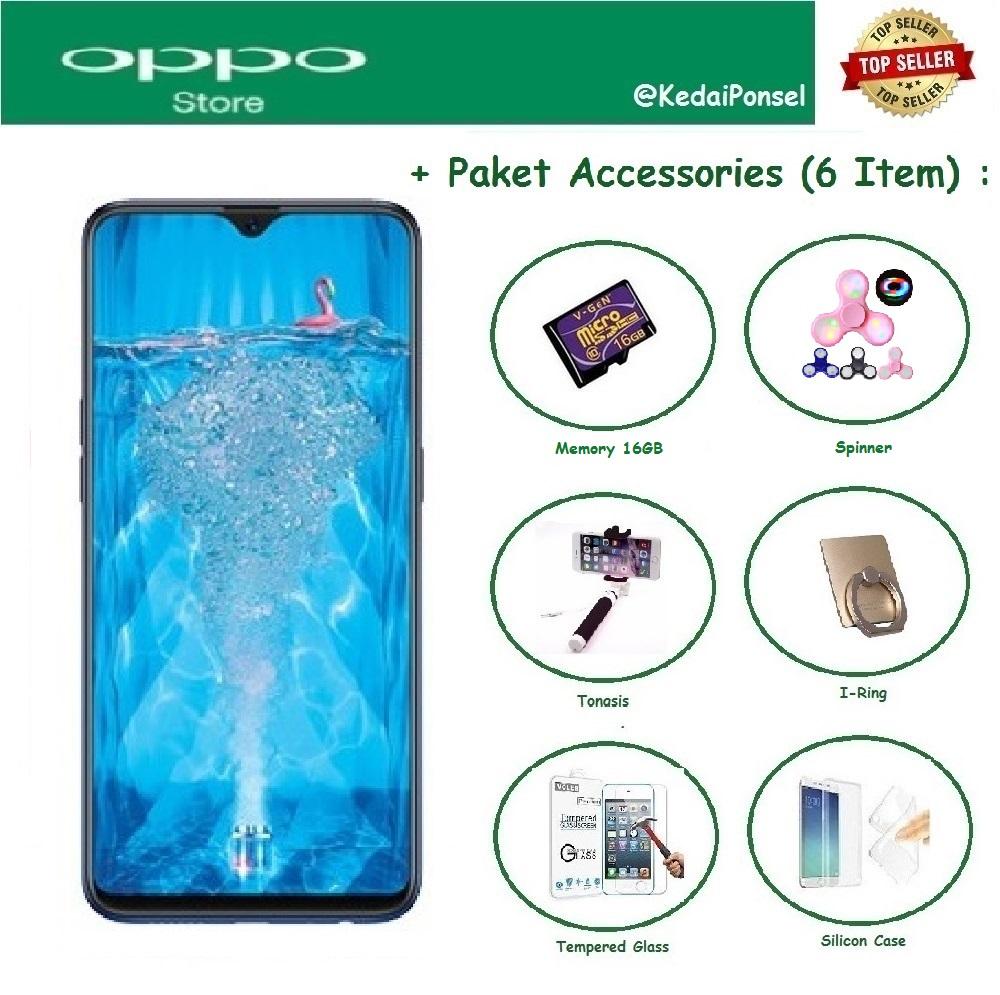 OPPO F9 [4/64GB] + New 6 Item Accessories 