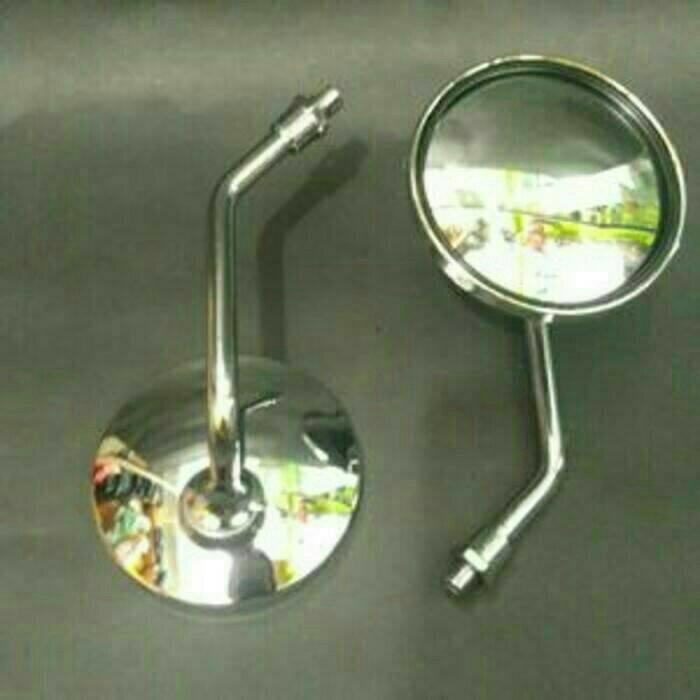 PROMO Variasi Spion Retro Bulat Scoopy Vespa Motor Yamaha Tiang Pendek Murah TERLARIS