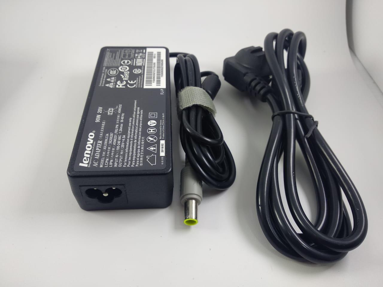 LENOVO ORIGINAL Adaptor Charger Laptop IBM Lenovo 20V 4.5A 90W/ 7.9*5.5mm Jarum Lenovo Thinkpad SL410 Z60m X200S R400 T400s ThinkPad Tipe S Z T R X Series ThinkPad X Tablet Series INCLUDE Kabel Power