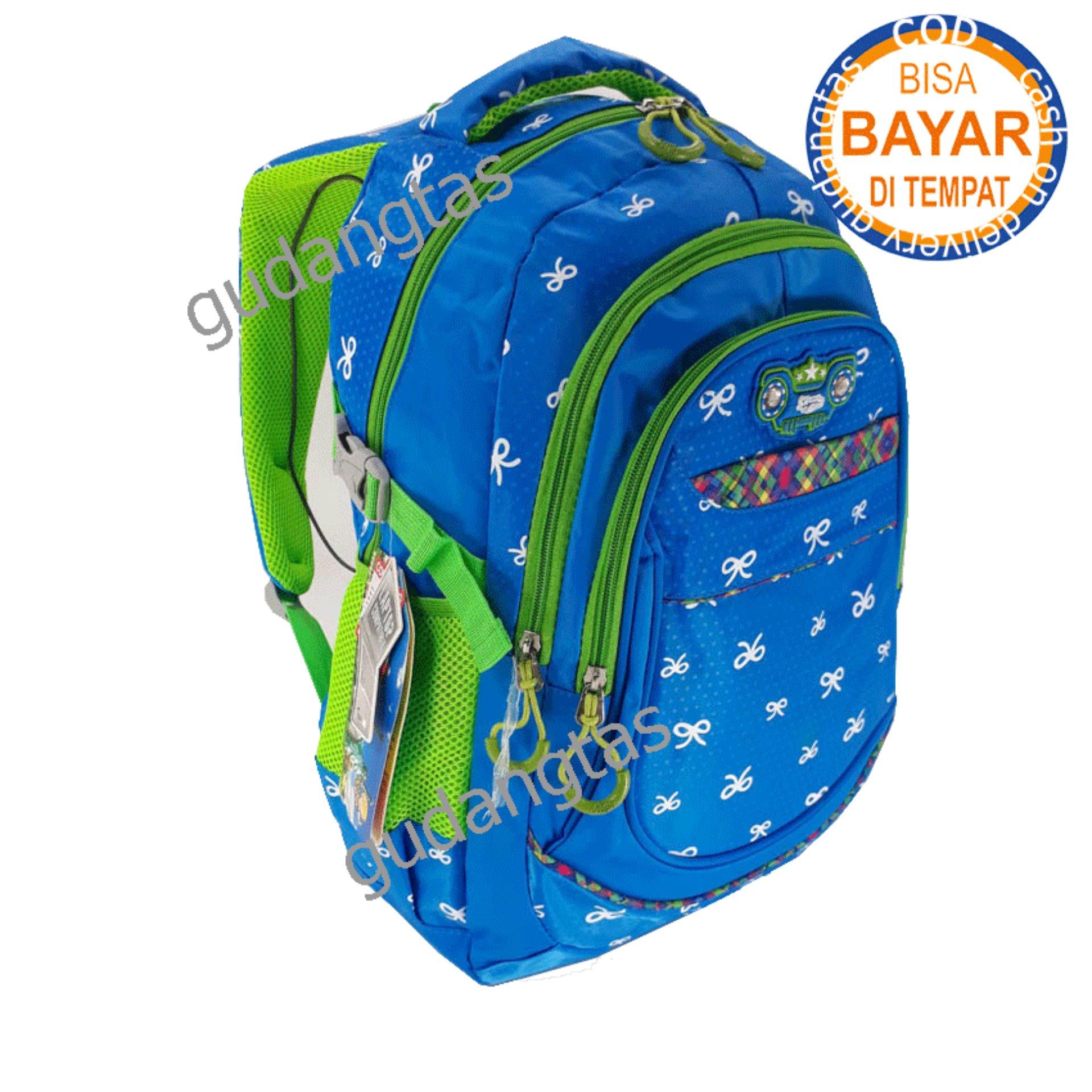 Alto Super Tas Sekolah 730V0V Ransel Laptop BIRU TERANG + Raincover