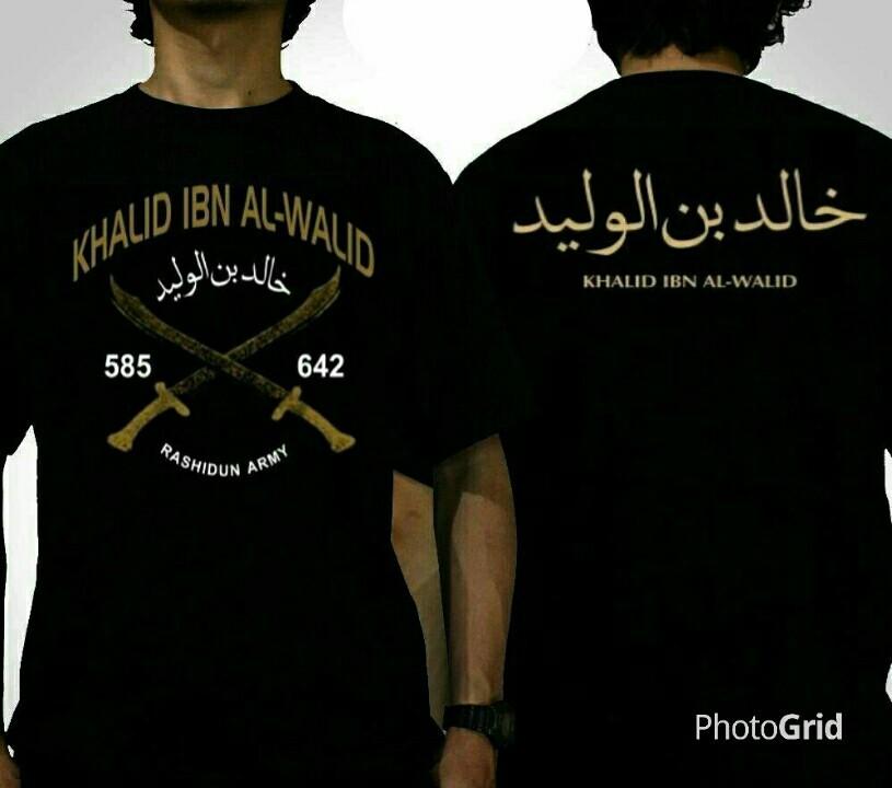 Kaos Hajaru Muslim Lengan Pendek Sunnah Khalid Ibn Al Walid - Rasyidun Army