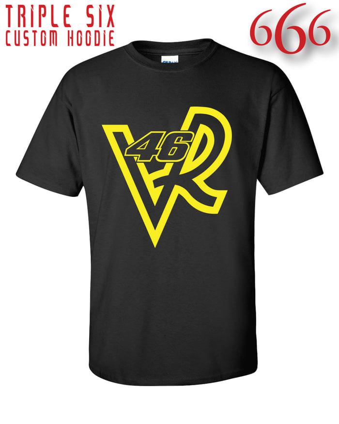Harga Diskon!! Kaos Tshirt Baju Combed 30S Distro Vr 46 Vr46 Valentino Rossi 46 - ready stock