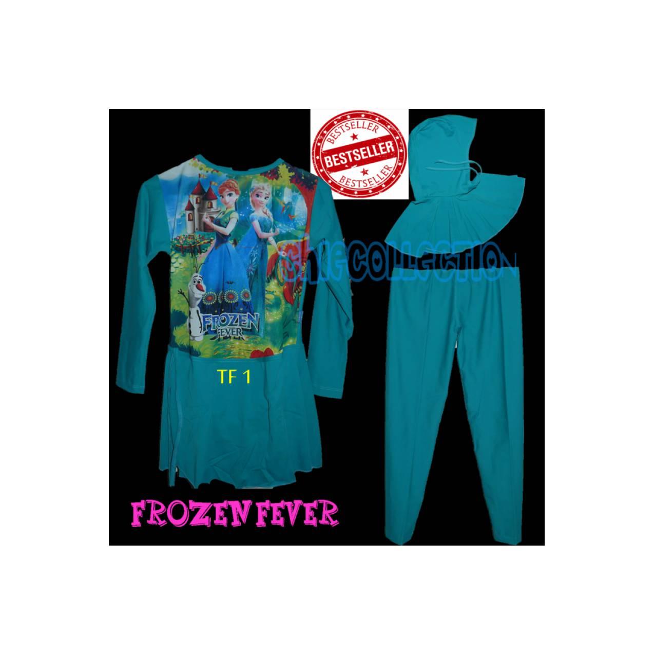 BLOUSE MUSLIM MURAH Baju Renang anak frozen muslim size SD