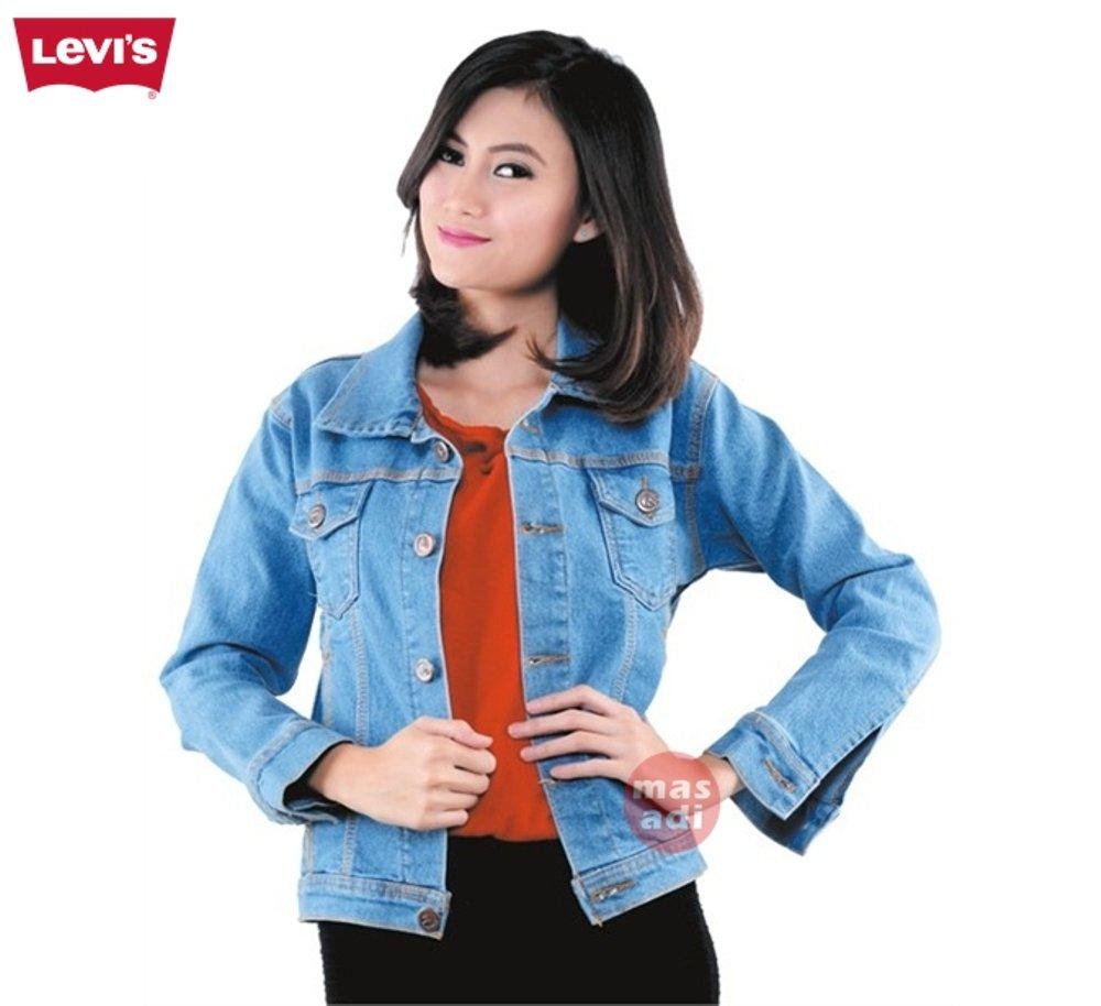 Jaket Jeans Levis Wanita Oversize Jaket Denim Wanita Premium Bahan Tebal