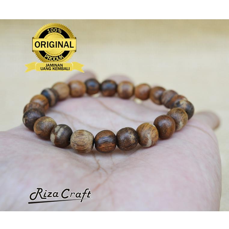 Gelang Kayu Gaharu Buaya Asli Wangi Super King 8 mm Kalimantan
