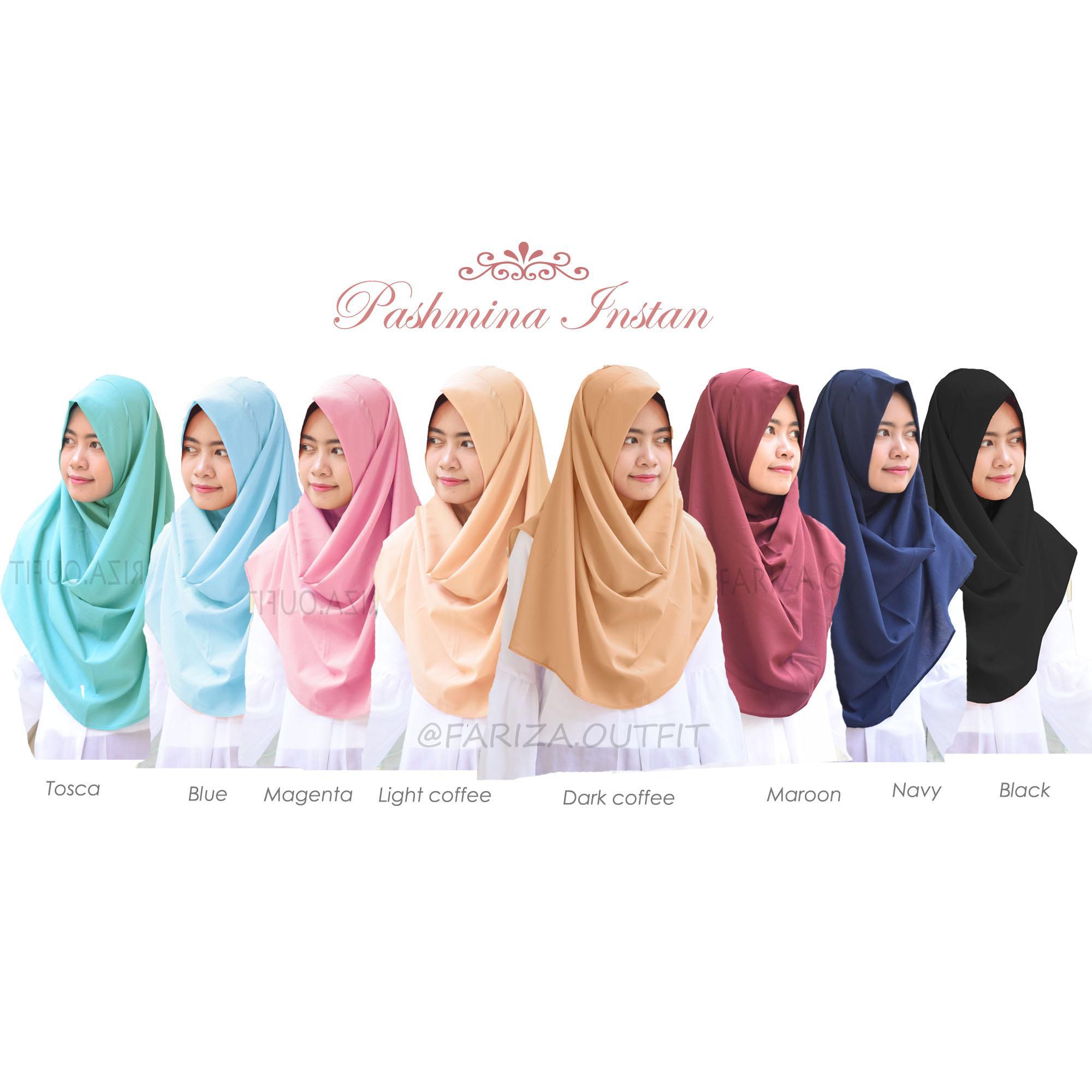 Mesh MEDIUM Pashmina Instan Sala / Pashtan OSI / Pastan Jilbab Polos - SALA OSI one step instant - 1 pc
