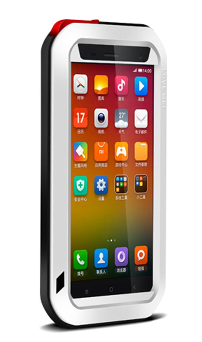 Original Love Mei Lunatik Taktik Extreme Aluminium Case Xiaomi Mi4 - White