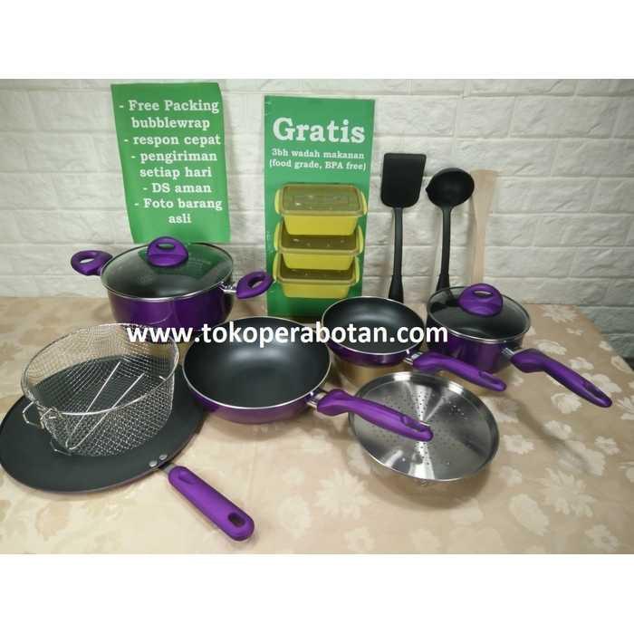 Panci Set Supra Steamer Grill - 12 Pcs