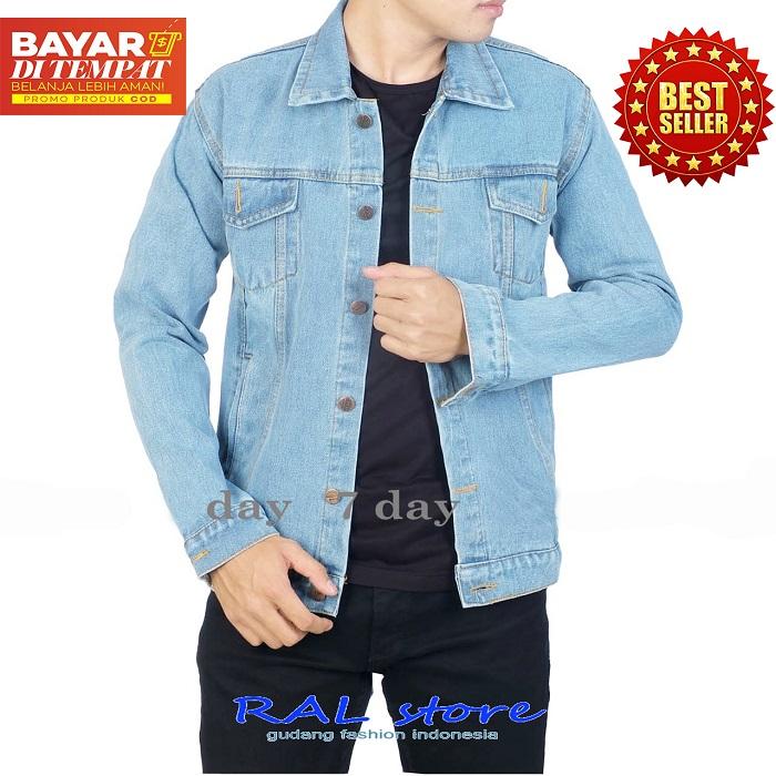 RAL store - JAKET JEANS DENIM PRIA / BIOBLITZ (BIRU PUDAR) / PREMIUM QUALITY!