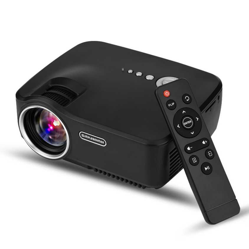 Proyektor mini/Proyektor mini portable/Proyektor infocus/Proyektor mini untuk hp/Proyektor tv tuner/Proyektor epson/Proyektor tv/Proyektor hp Mini LED Proyektor 1080P 1200 Lumens - GP70