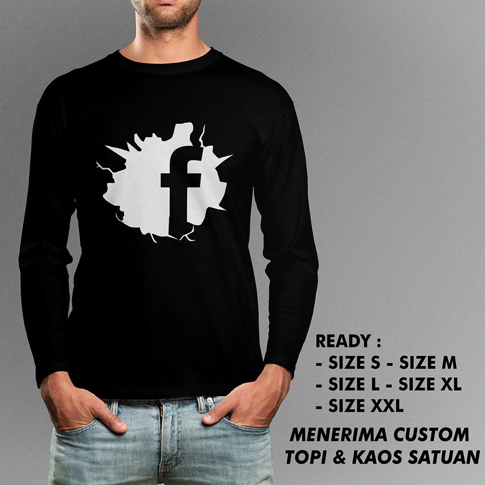 Kaos Facebook Broken Tangan Panjang