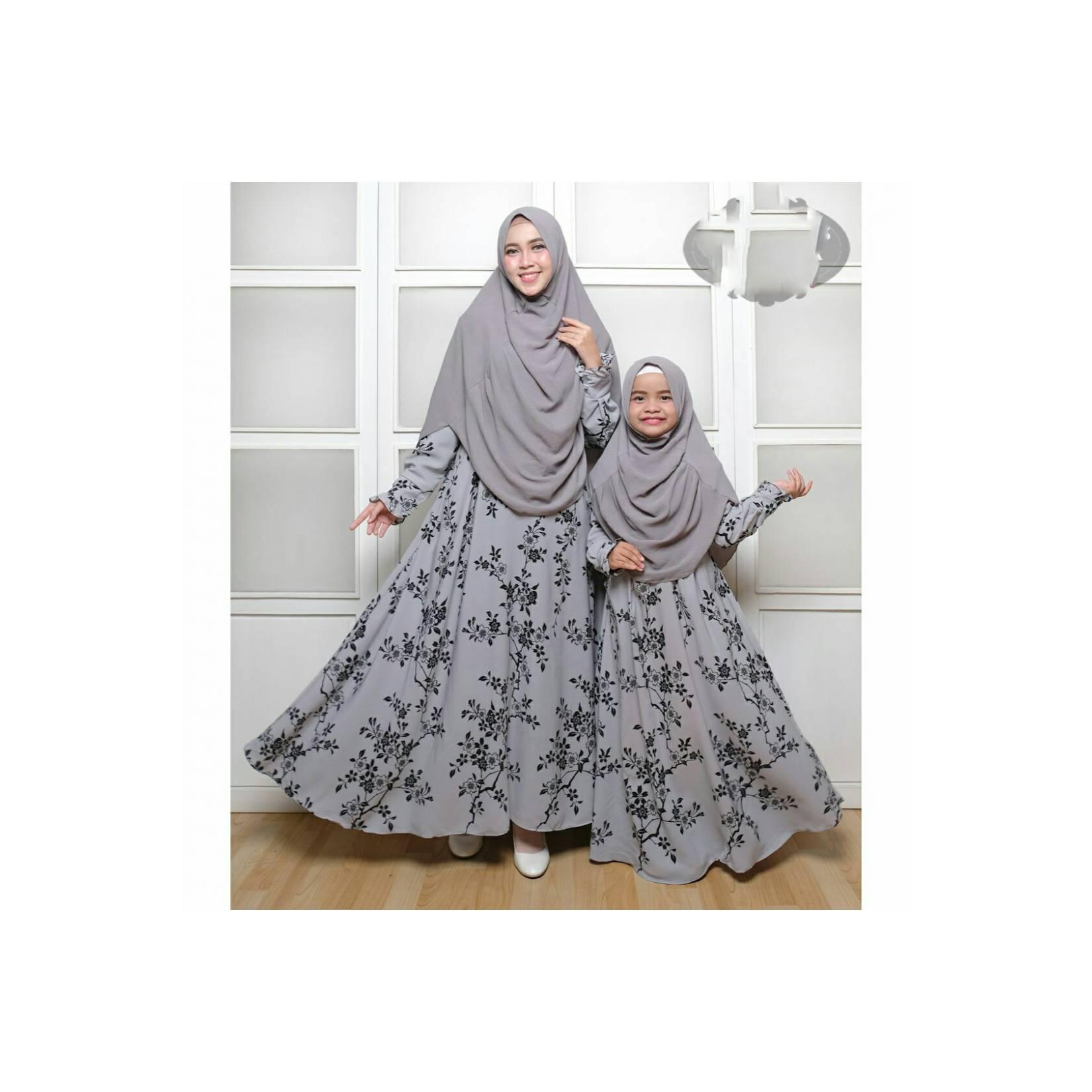 Set gamis couple set cp ibu dan anak sarimbit busana muslim syari