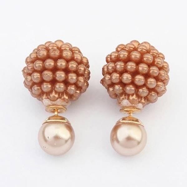 Anting Korea Dior Small Pearl Coffee Cantik Lucu