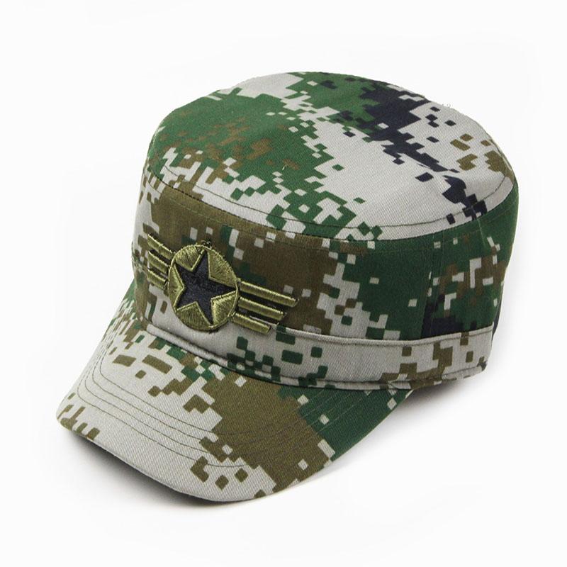 Model baru Army topi Topi kamuflase Pria dan wanita topi datar THE SPECIAL ARMS Luar rumah lapangan Topi pelatihan panggung pertunjukan topi tentara