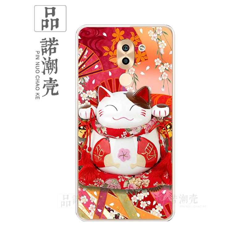 HUAWEI1 Selubung Ponsel Sarung Ponsel Note8 Jepang atau Korea Selatan Kucing Lucky Number Anti Jatuh