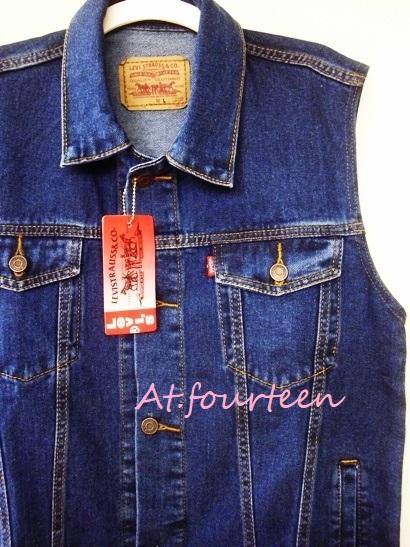 Jaket rompi denim pria 4 varian warna non ori