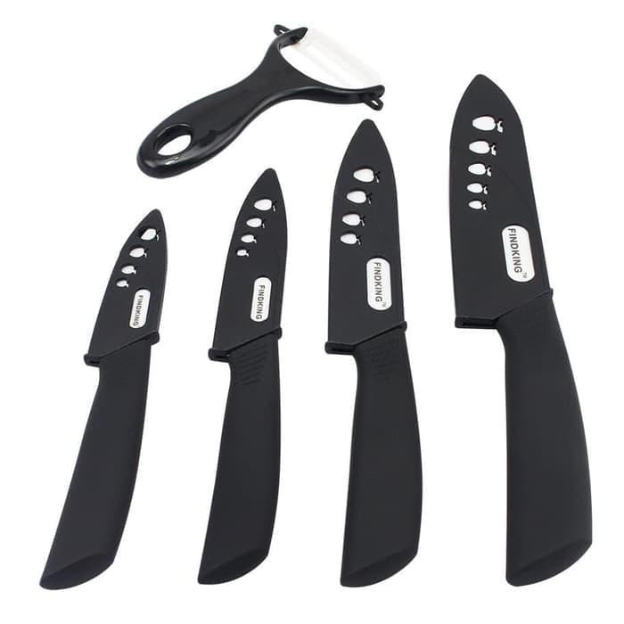 promo Findking Pisau Dapur Bahan Keramik 5 in 1 - Black olx
