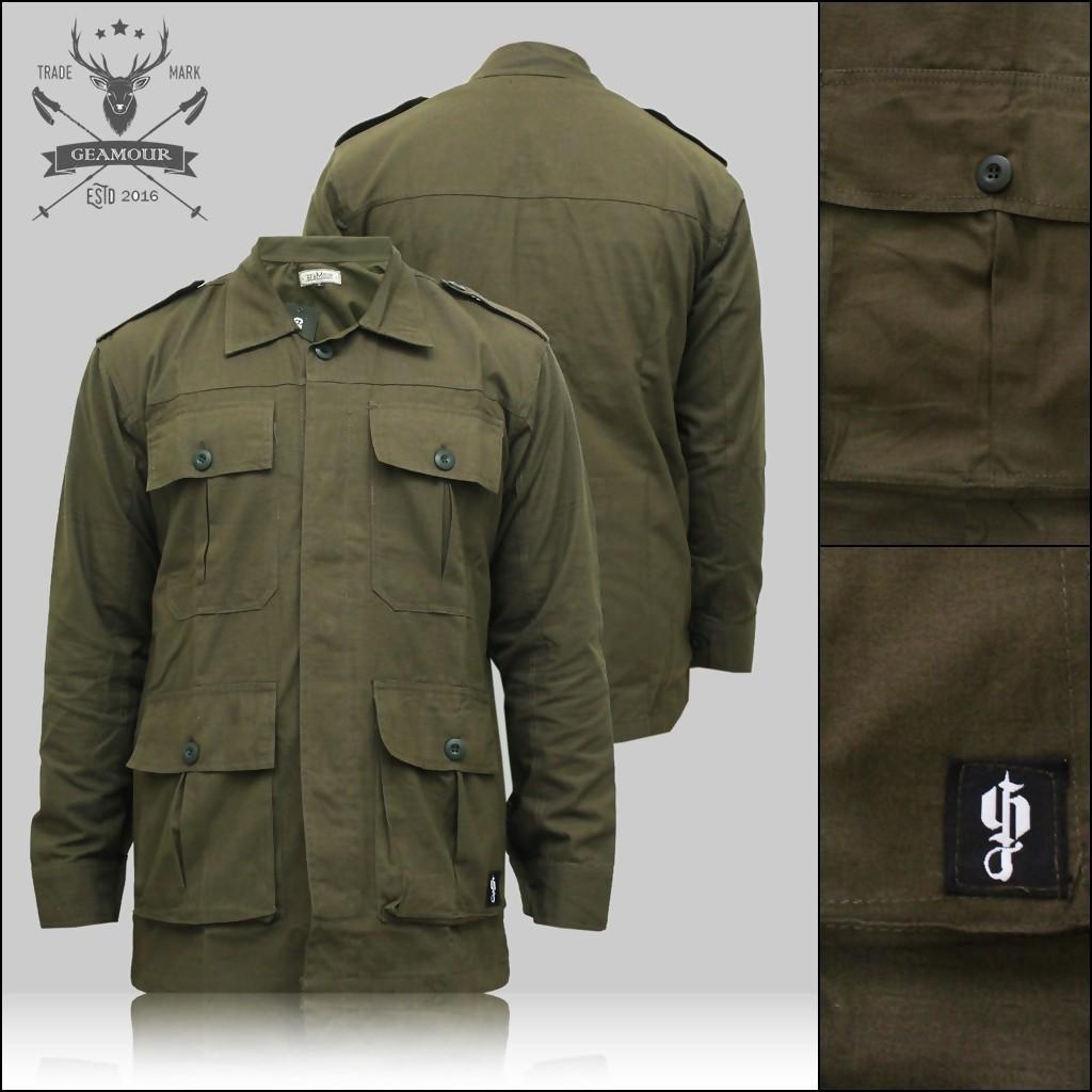 Jaket Semi Parka Original Distro Kanvas (Hijau)