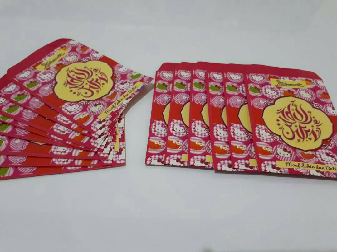 OBRAL MURAH Angpao/Amplop Lebaran Hello Kitty Dot isi 100